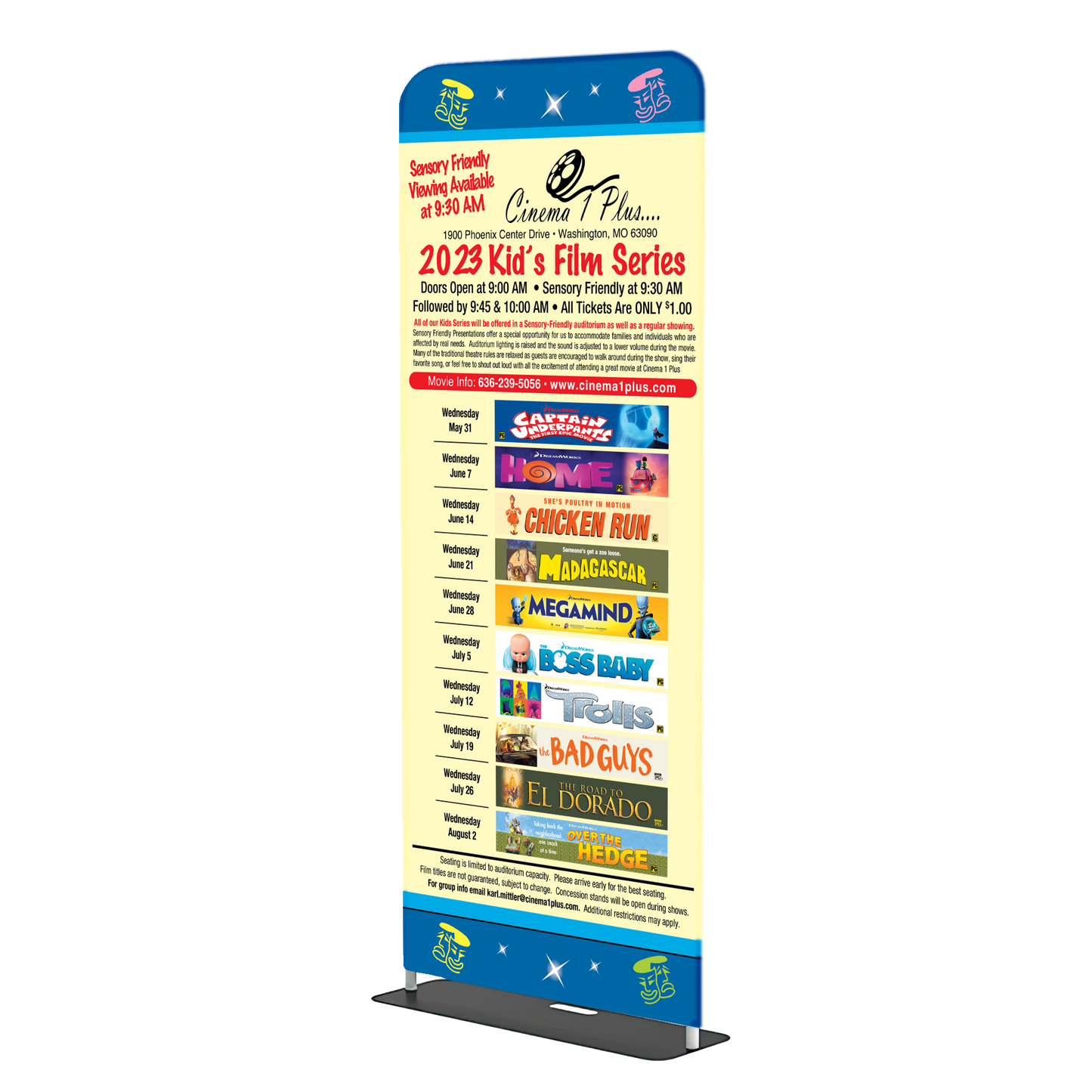 36"x90" Stretch Fabric Display